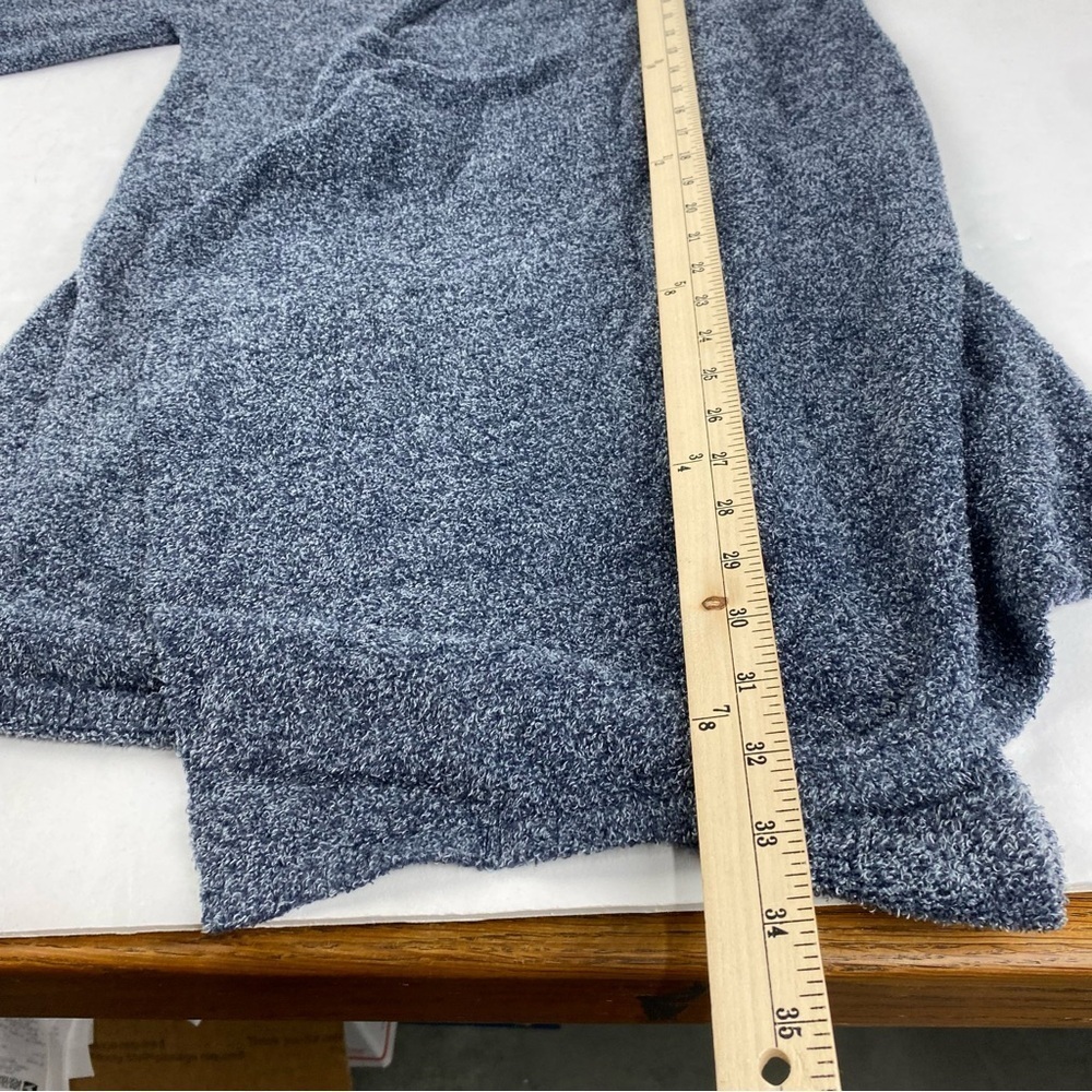 Barefoot Dreams Women S/M Blue Bamboo Chic Lite Knit Cardigan Open Front Sweater - Picture 6 of 8